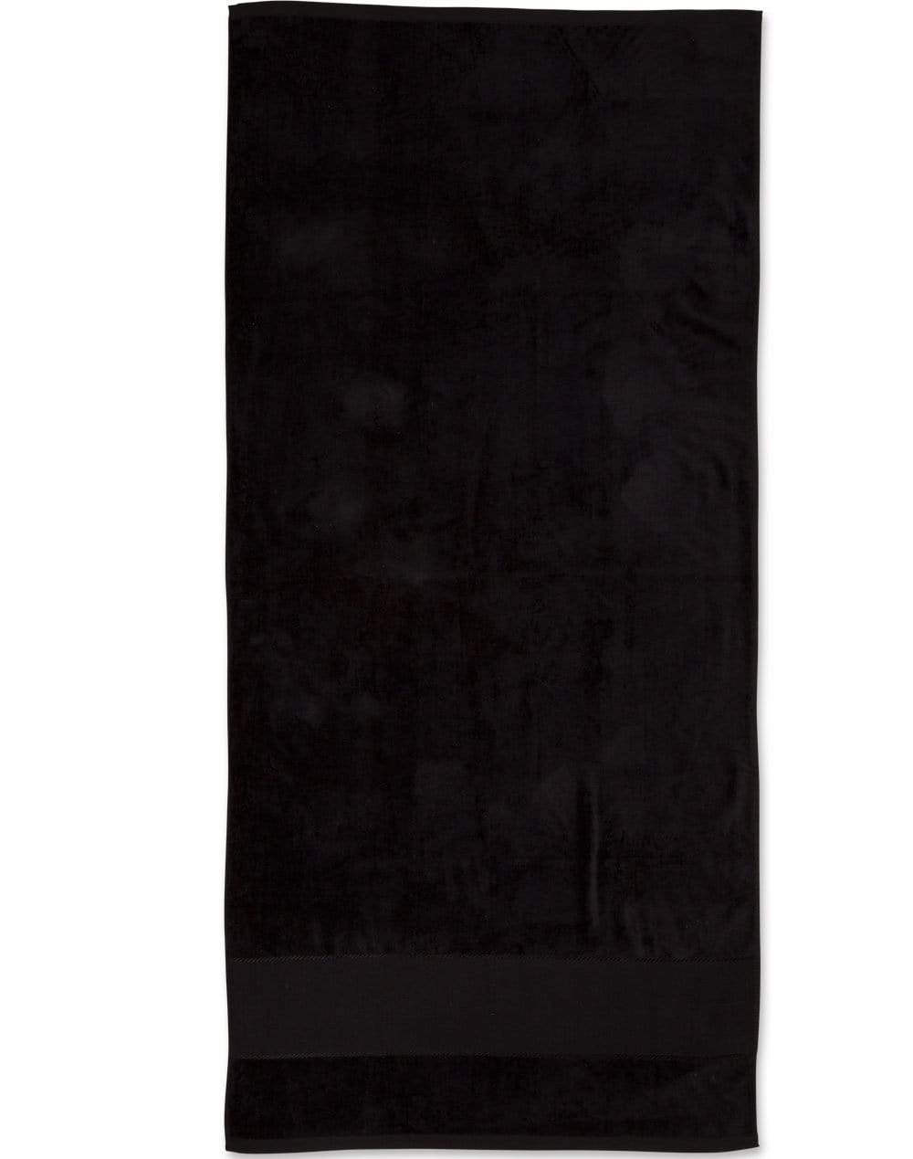 Australian Industrial Wear Work Wear Black / 75cm x 150cm TERRY VELOUR beach towel TW04A
